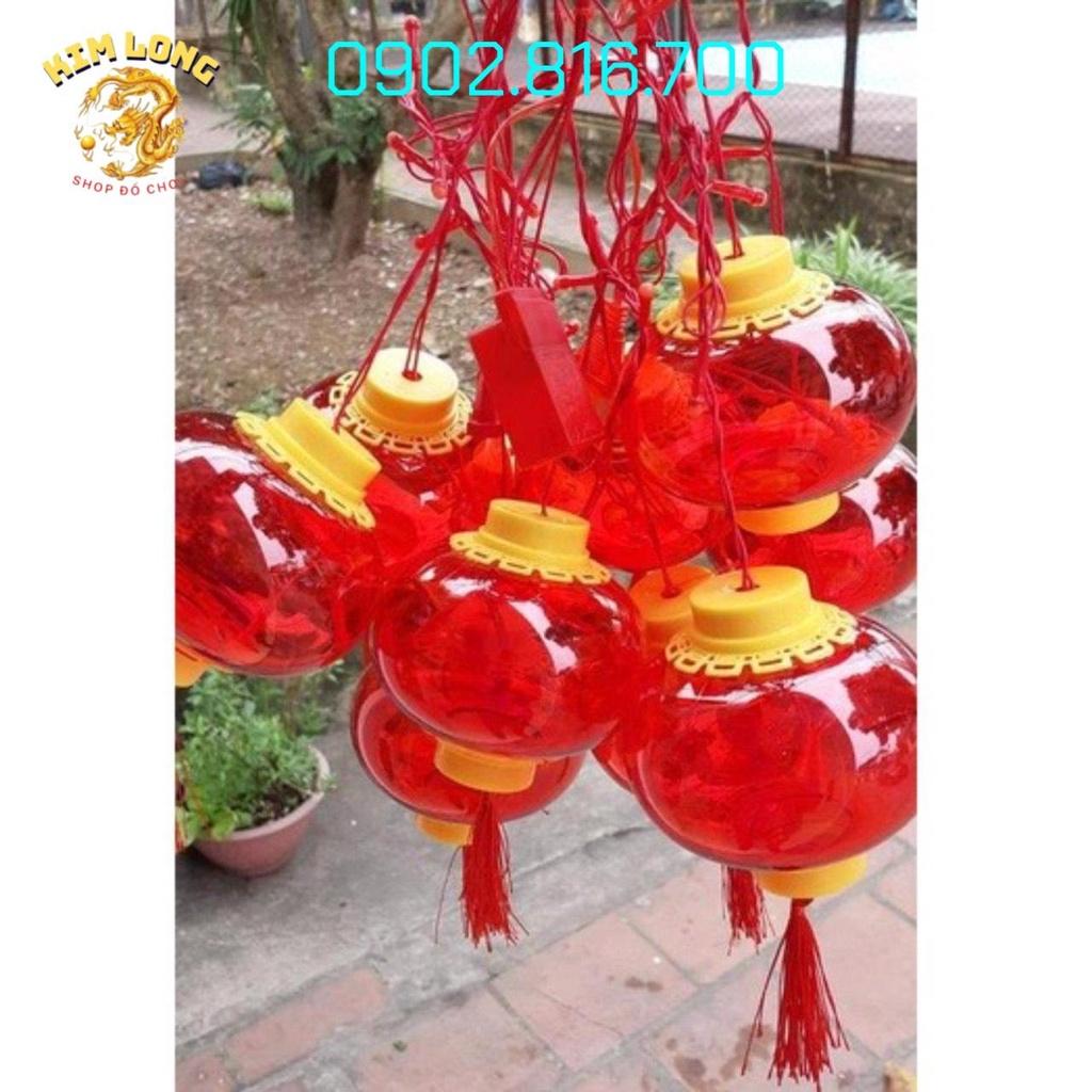Bộ dây Đèn rèm LED hình ĐÈN LỒNG ngang 3 mét có 10 bóng đèn lồng lung linh siêu đẹp phụ kiện trang trí tết năm mới