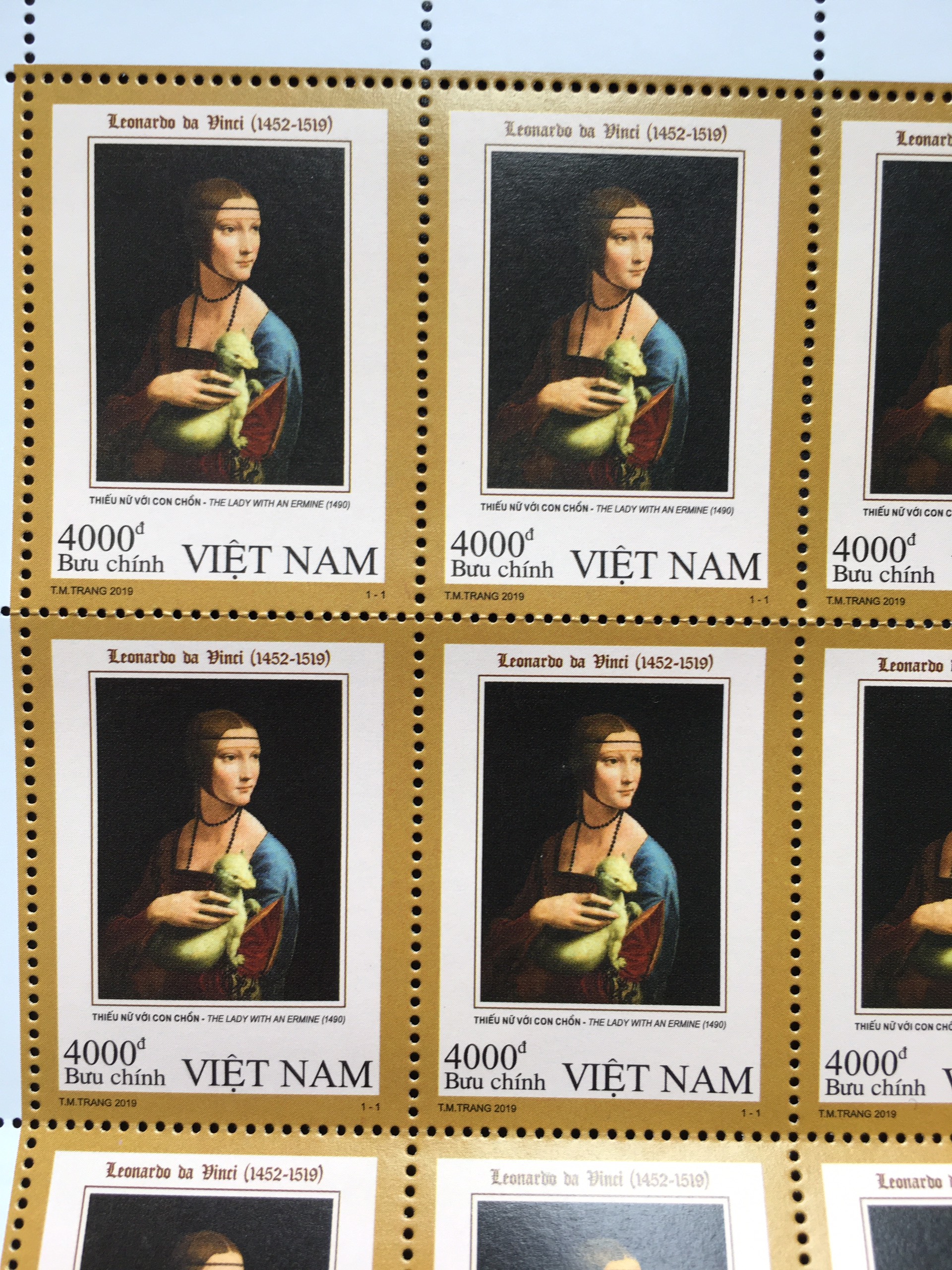 Tem Sưu Tầm Việt Nam 2019 Leonardo da Vinci - 1 Stamps
