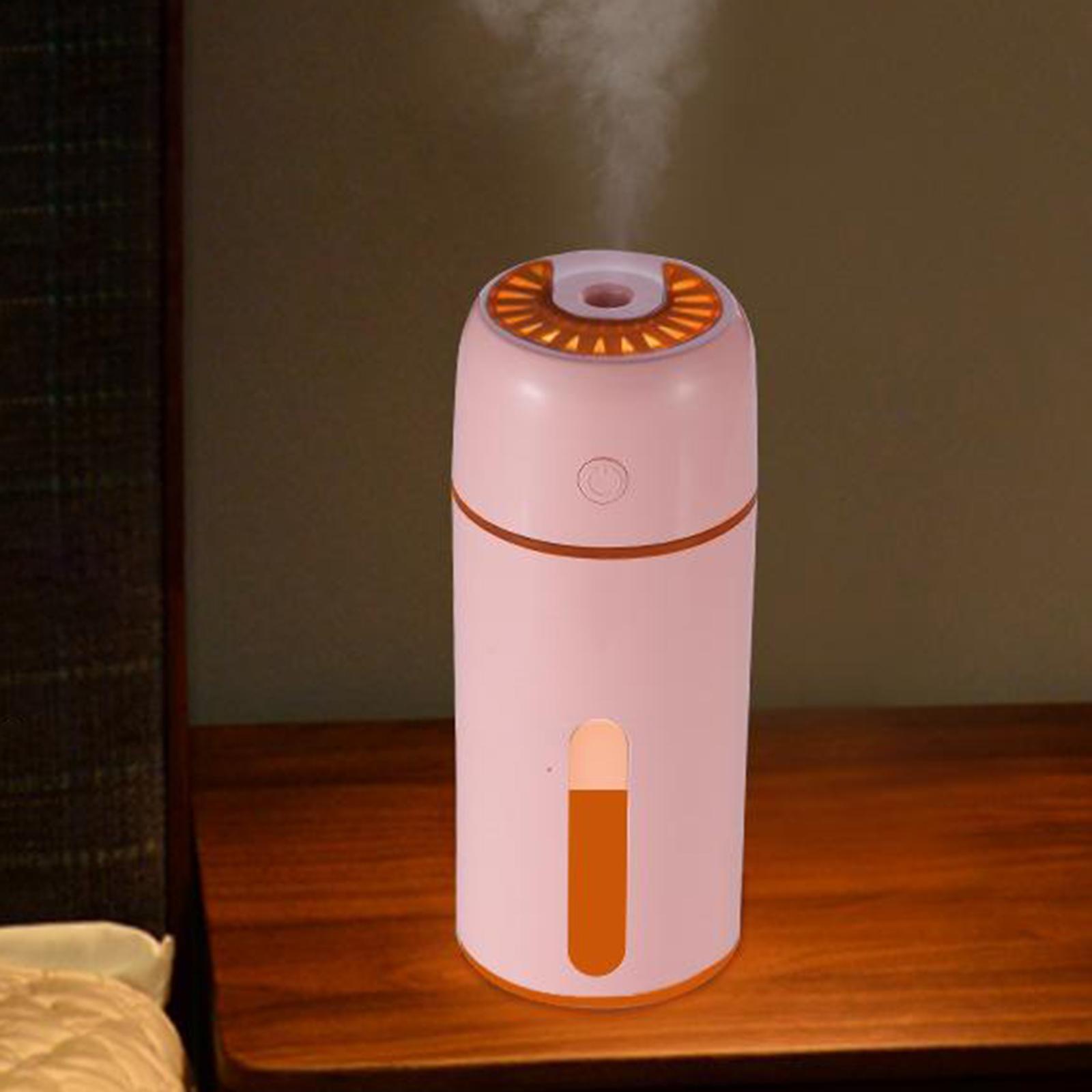 Electric Air Diffuser USB Humidifier LED Night Light Up Home Purifier Pink