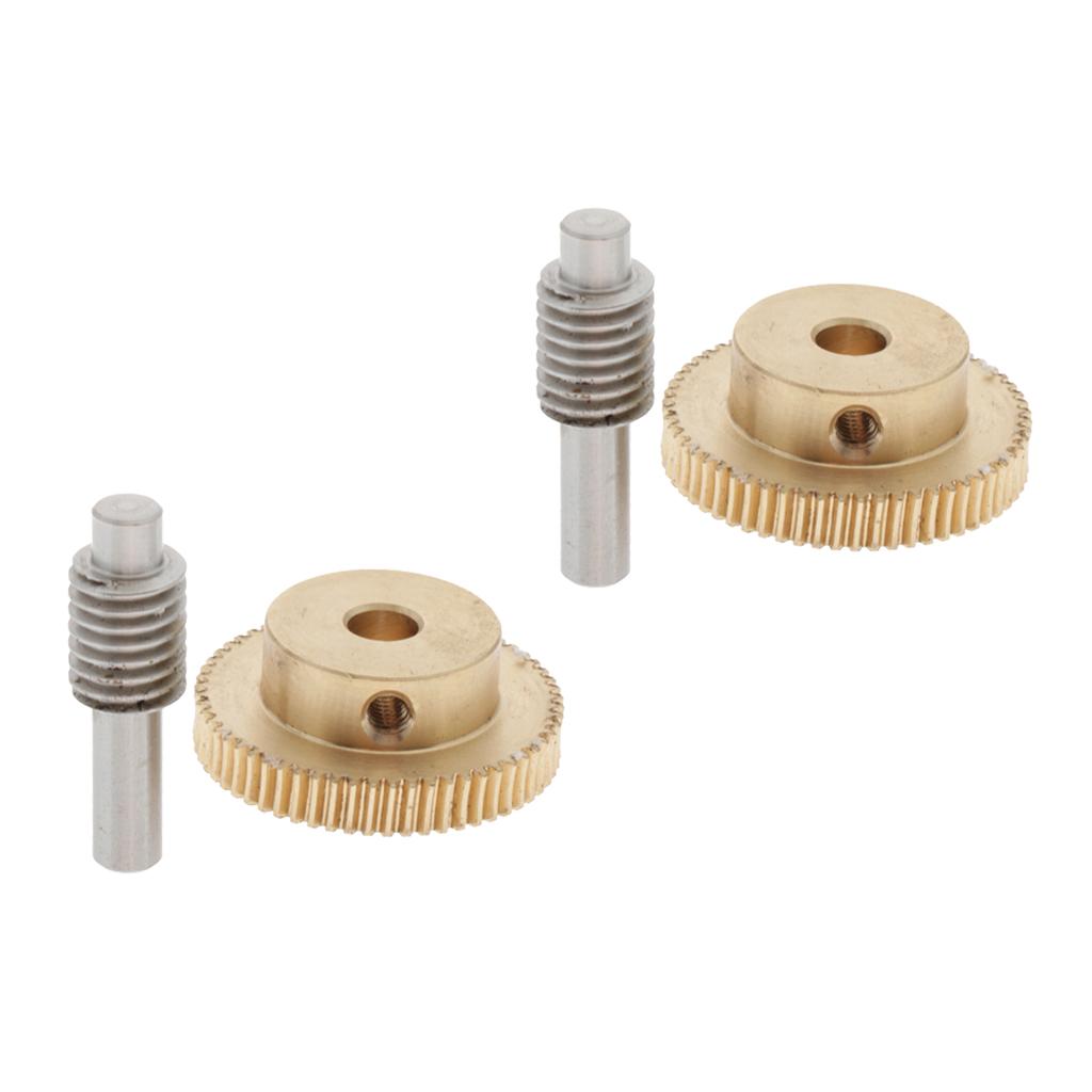 Lots 4 60 Tooth Worm Wheel + 32mm Gear Shaft 0.5 Modulus Reduction Gear Set