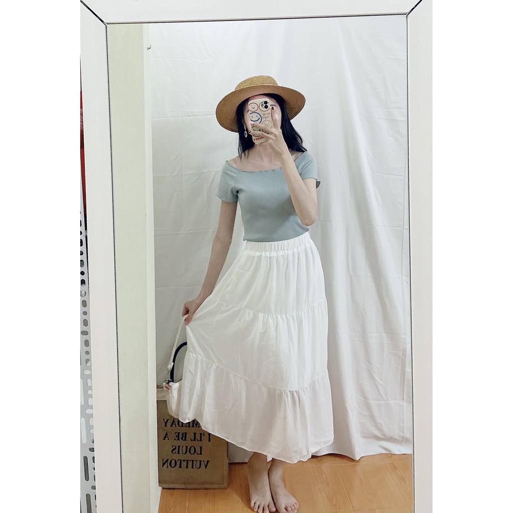Chân Váy Vintage HÀN QUỐC 2 Màu️️