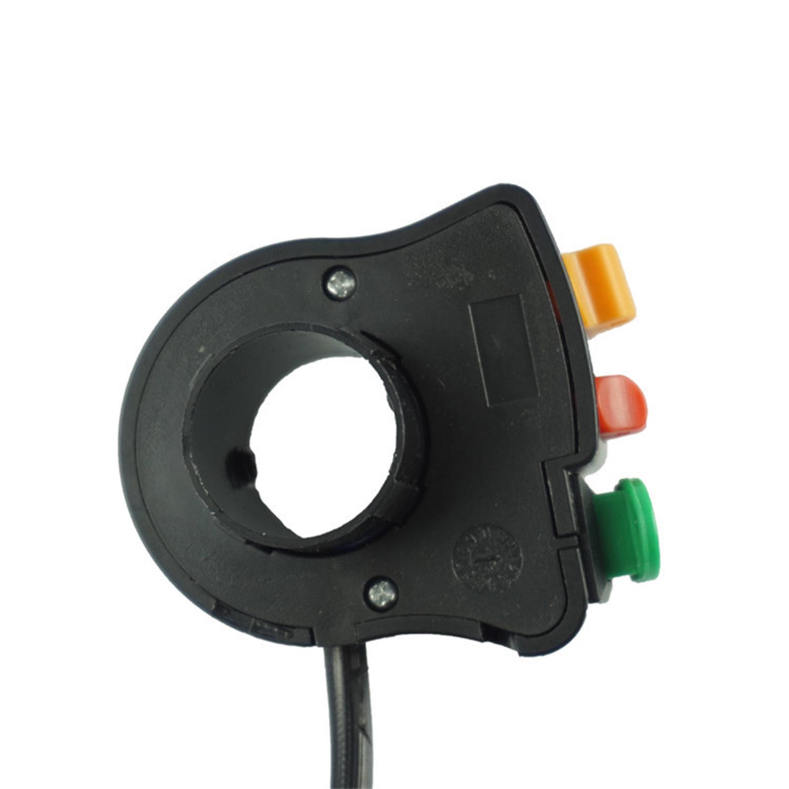 Motorcycle Handlebar Switch, 7/8 22mm 3 in 1 Headlight Turn Signal Horn Fits for Electric Motorbike