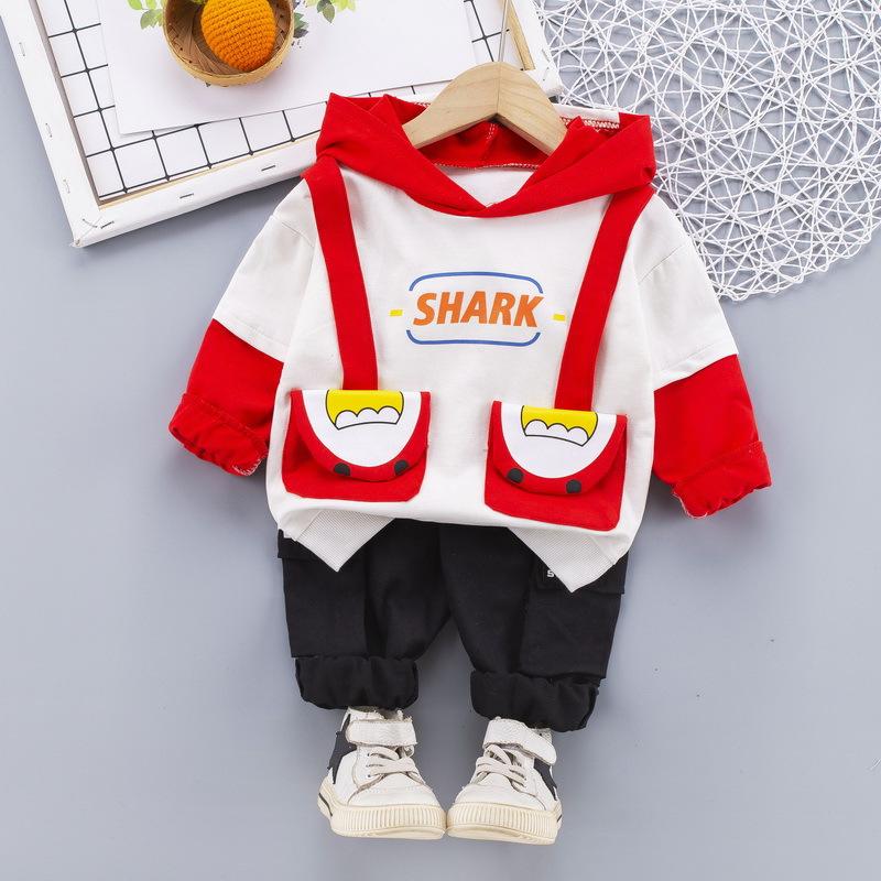 Bộ Quần Áo Bé Trai Bé Bảng Chữ Cái In Đơn Giản Có Mũ Phù Hợp Với Quần Áo Trẻ Em Bộ Đồ Màu Quần Áo Cho Bé 2 phù Hợp Với