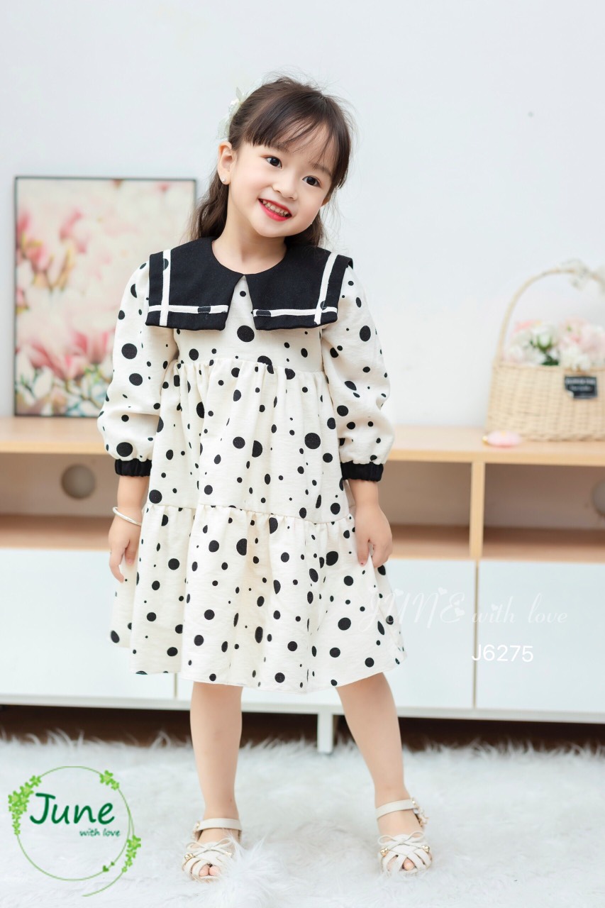 Váy nhung bé gái 1-10 tuổi