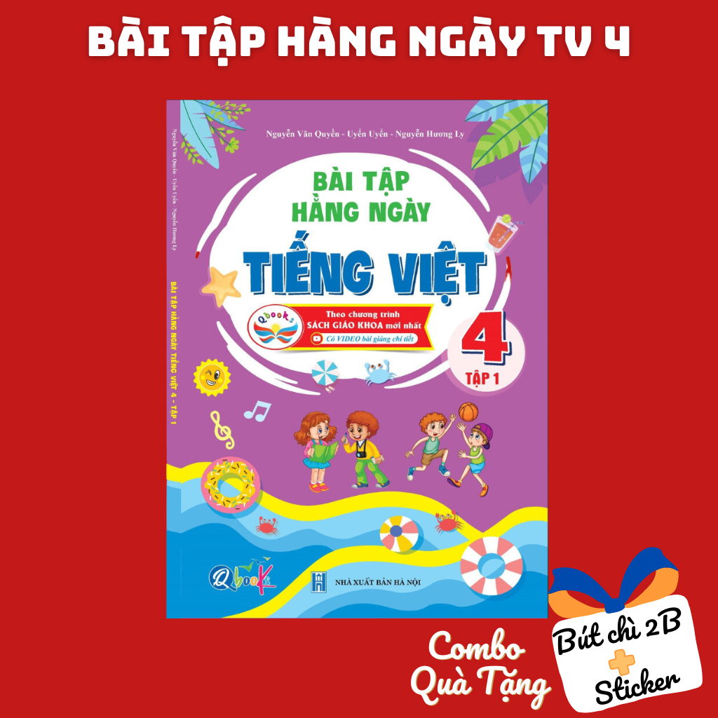 Sách - Bài Tập Hằng Ngày Tiếng Việt 4- Tập 1 - Có mã QR Video bài giảng
