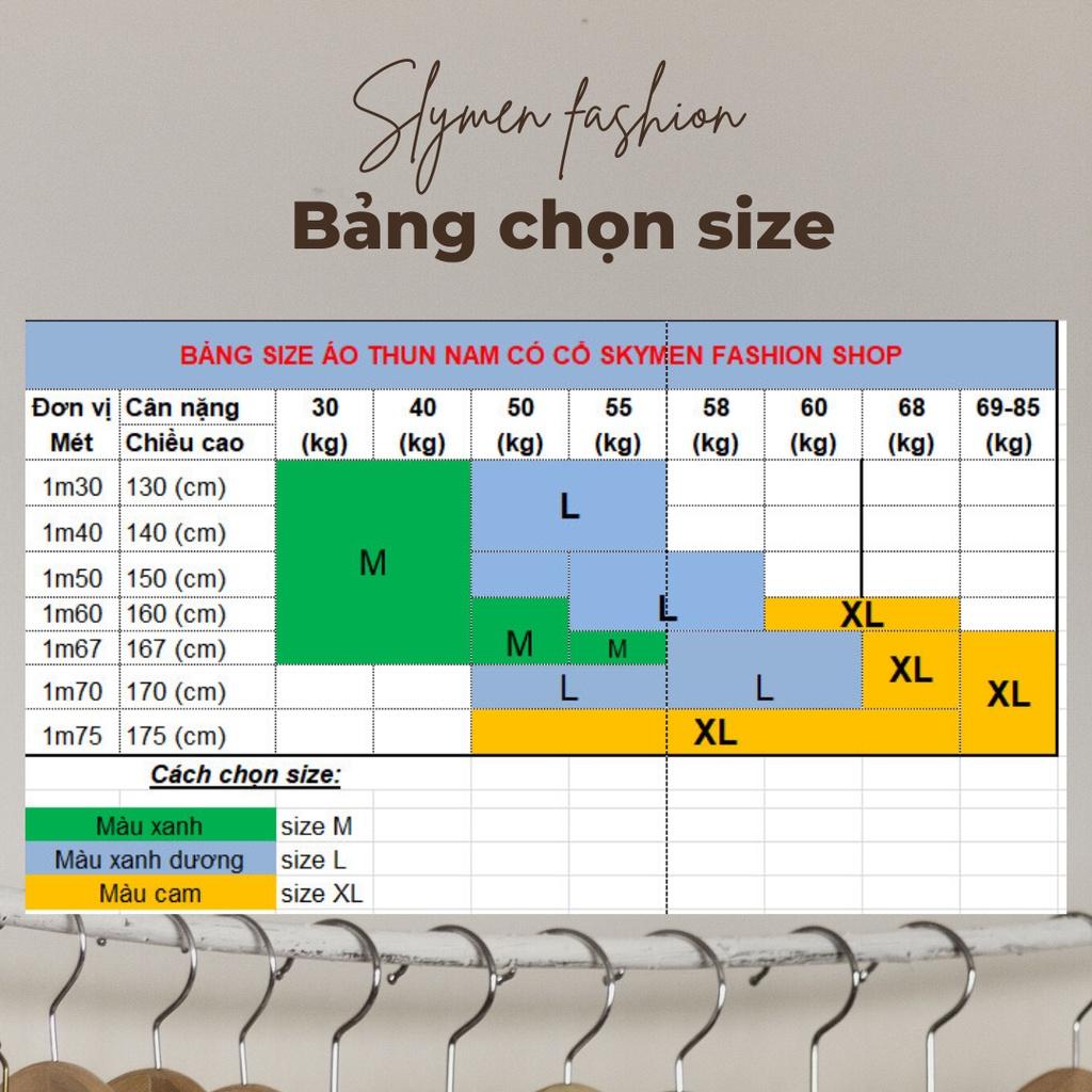 Áo thun nam có cổ tay ngắn chất vải thun cotton co giãn thoáng mát - mkt22