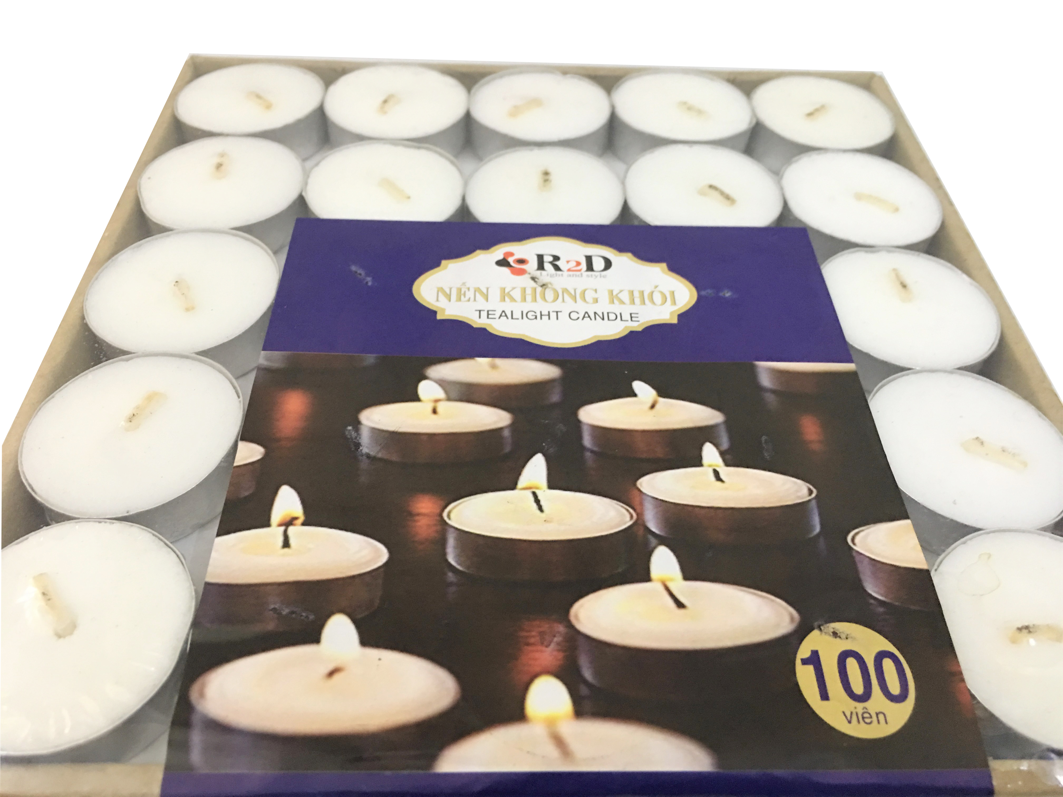 Nến Tealight  Hộp 100 viên - Trắng