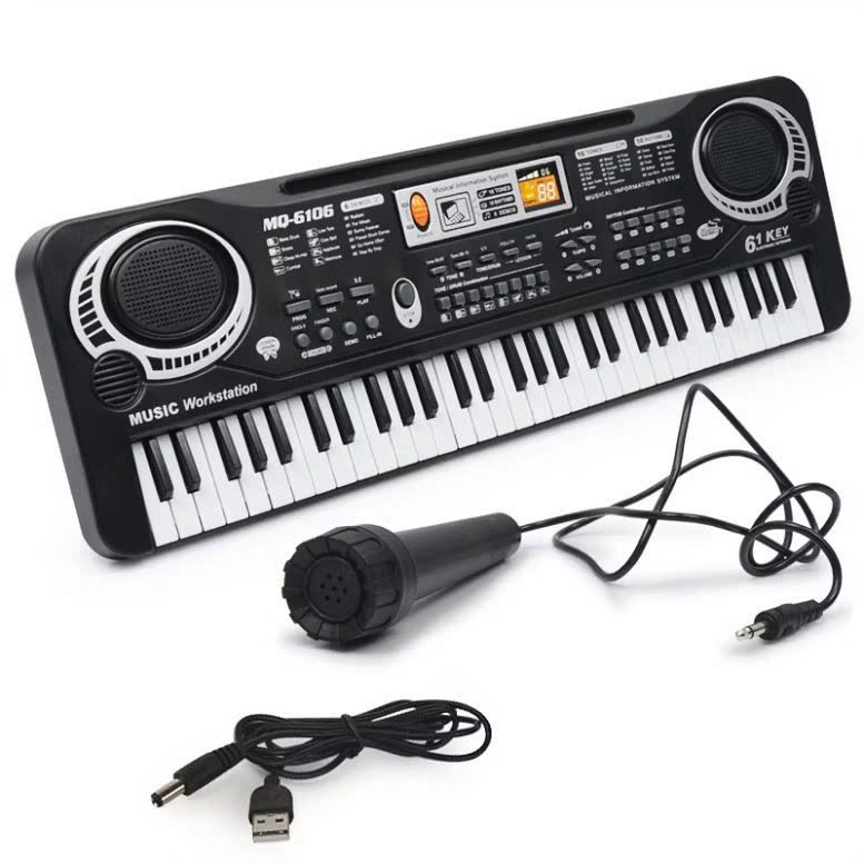 Đàn Điện Tử 61 Phím Kèm Mic Cho Bé Quà Tặng Giáo Dục Cho Trẻ - HÀNG CHÍNH HÃNG MINIIN