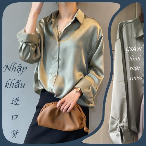 ÁO SƠ MI LỤA FORM RỘNG CÀI NÚT