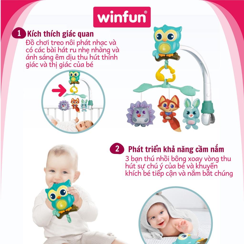 Đồ chơi treo nôi 3 trong 1 hình cú mèo Winfun 720010-NL chất liệu nhựa an toàn cao cấp