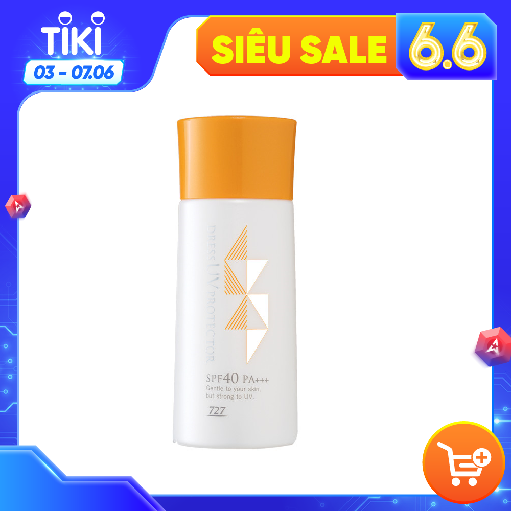 Kem chống nắng Nhật Bản dạng lỏng, SPF40 PA++ chống tia UV, tác nhân gây hại 727 DRESS UV PROTECTOR 50ml