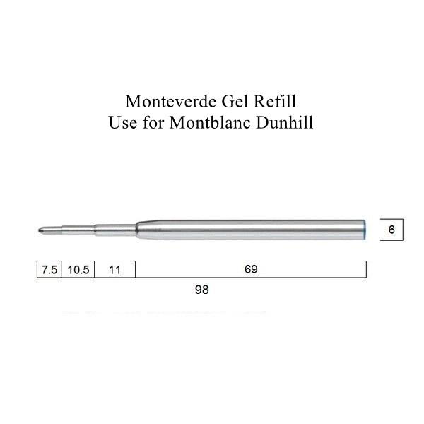 Ruột viết ruột bút ngòi viết ngòi bút bi dạ Monteverde 98mm sử dụng cho bút Montblanc Dunhill Monteverde Ballpoint Refill