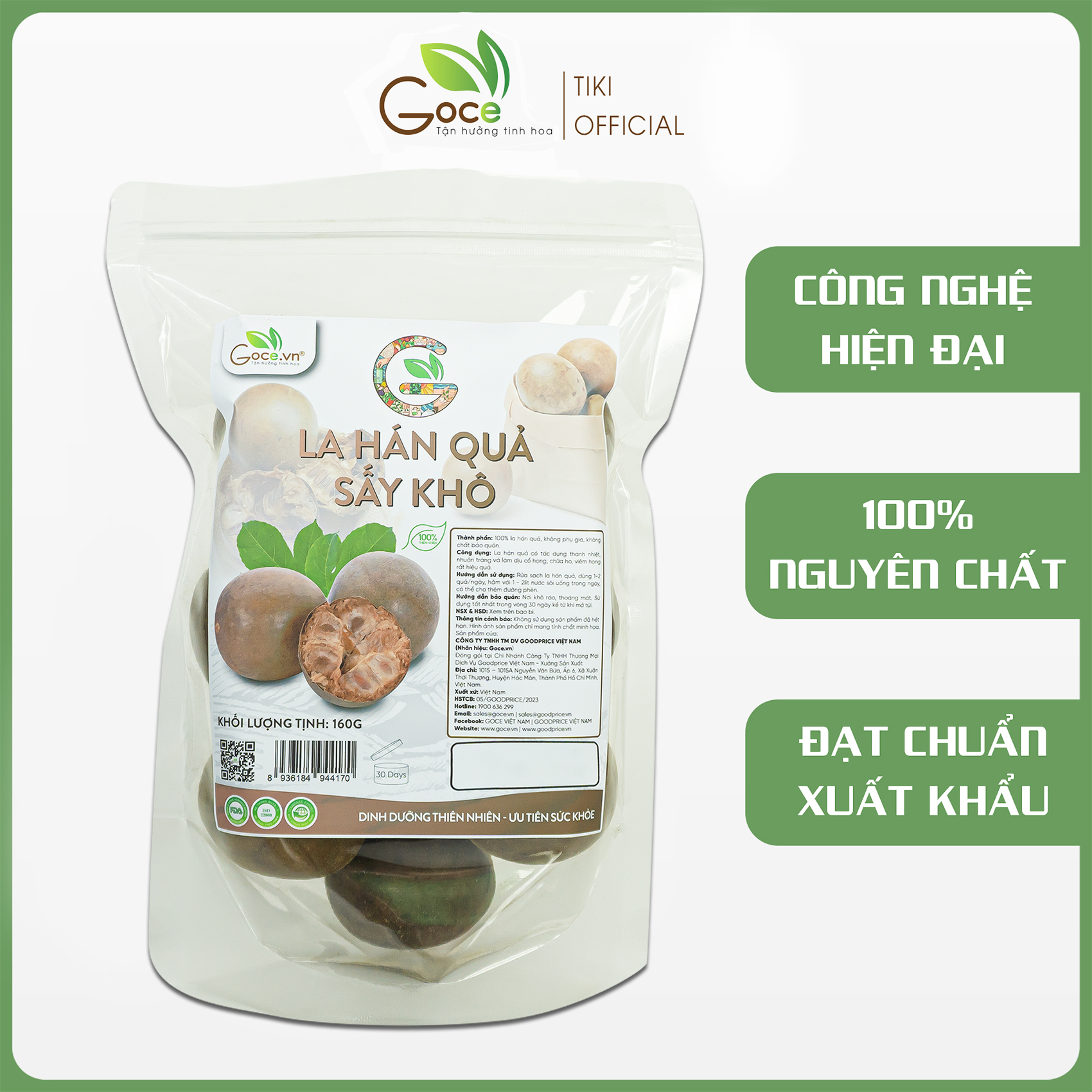 La hán quả sấy khô Goce - 160g