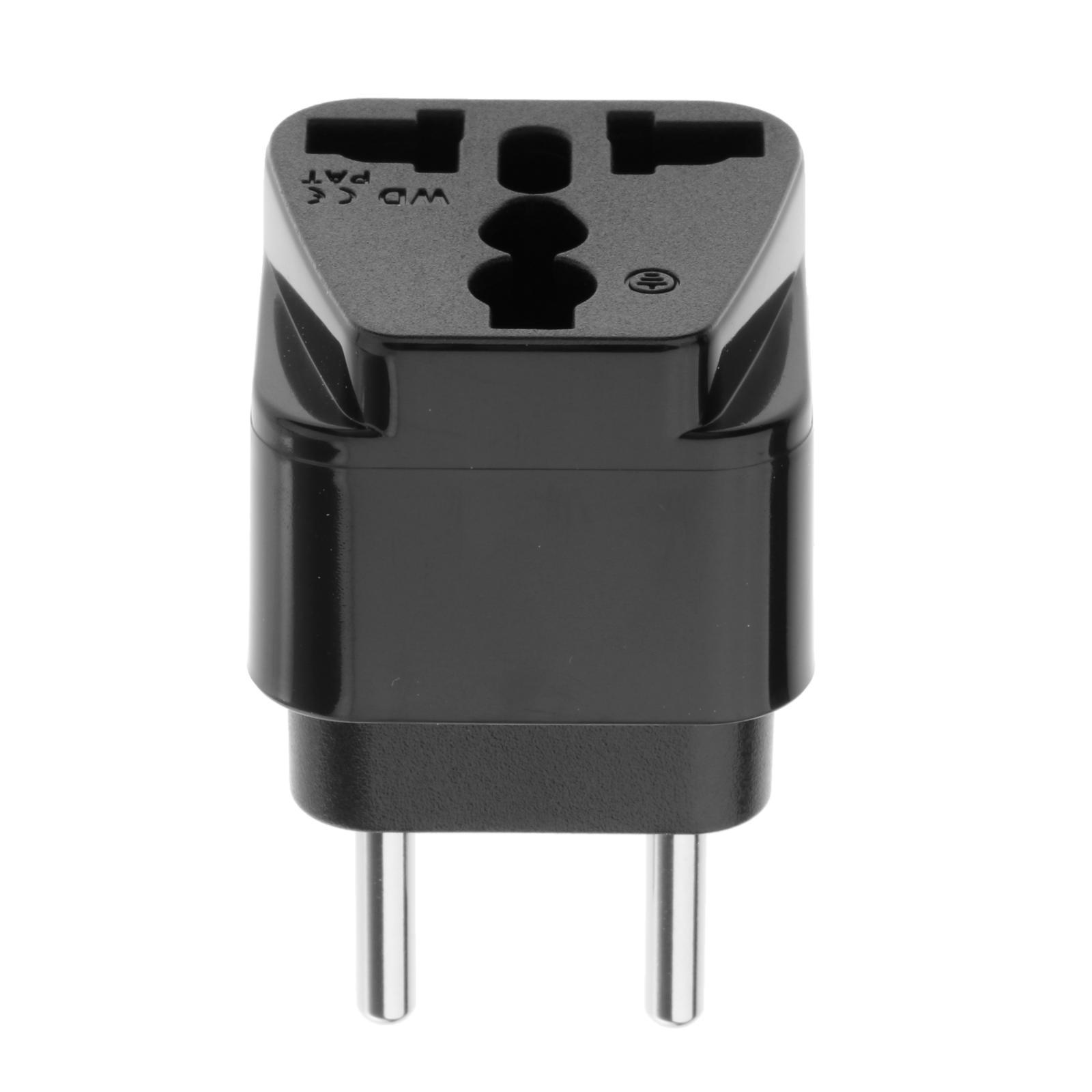 Universal Travel Adapter EU Plug Converter 2 Round Pin 250V