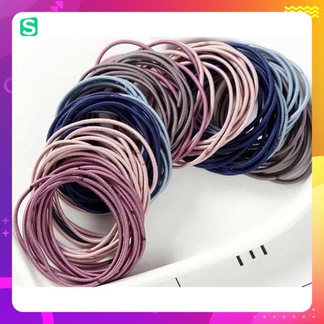 Thun cột tóc Hàn Quốc du lịch siêu dễ thương siêu tiện lợi cùng nhiều màu sắc