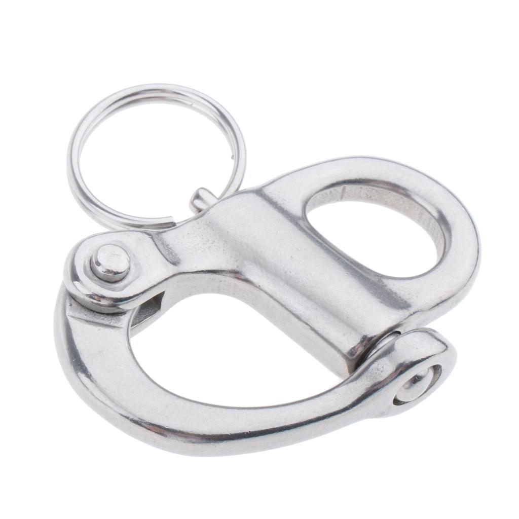 316 Stainless Steel Swivel Shackle Kayak Buckle Marine Boating Rigging
