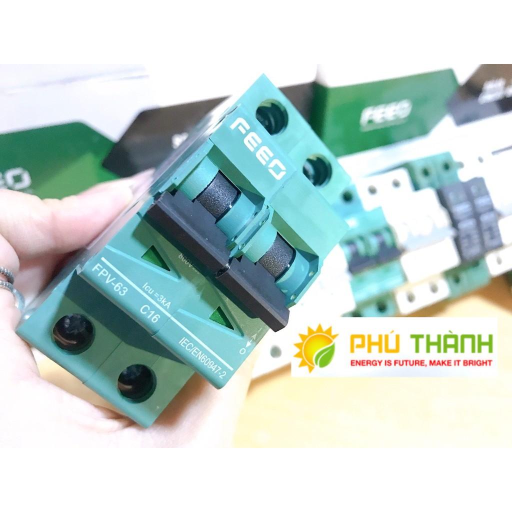 Thiết bị đóng cắt MCB 800VDC 2P FEEO dùng cho hệ thống điện Năng lượng mặt trời - Hàng Chính hãng