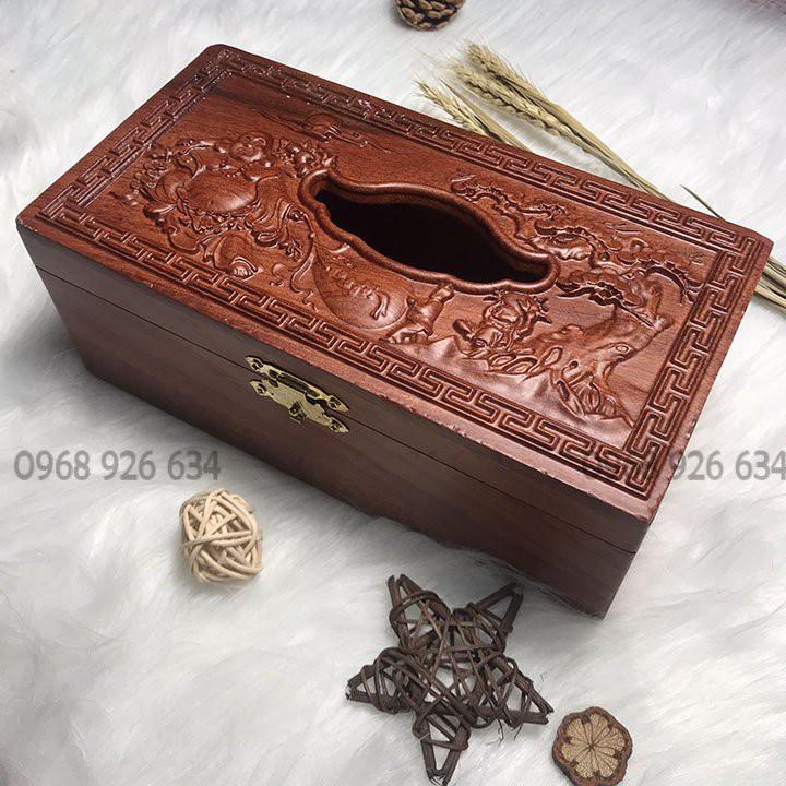 Hộp Đựng Giấy Ăn Gỗ Hương Sang Trọng Hộp giấy ăn tiện lợi cho mọi gia đình