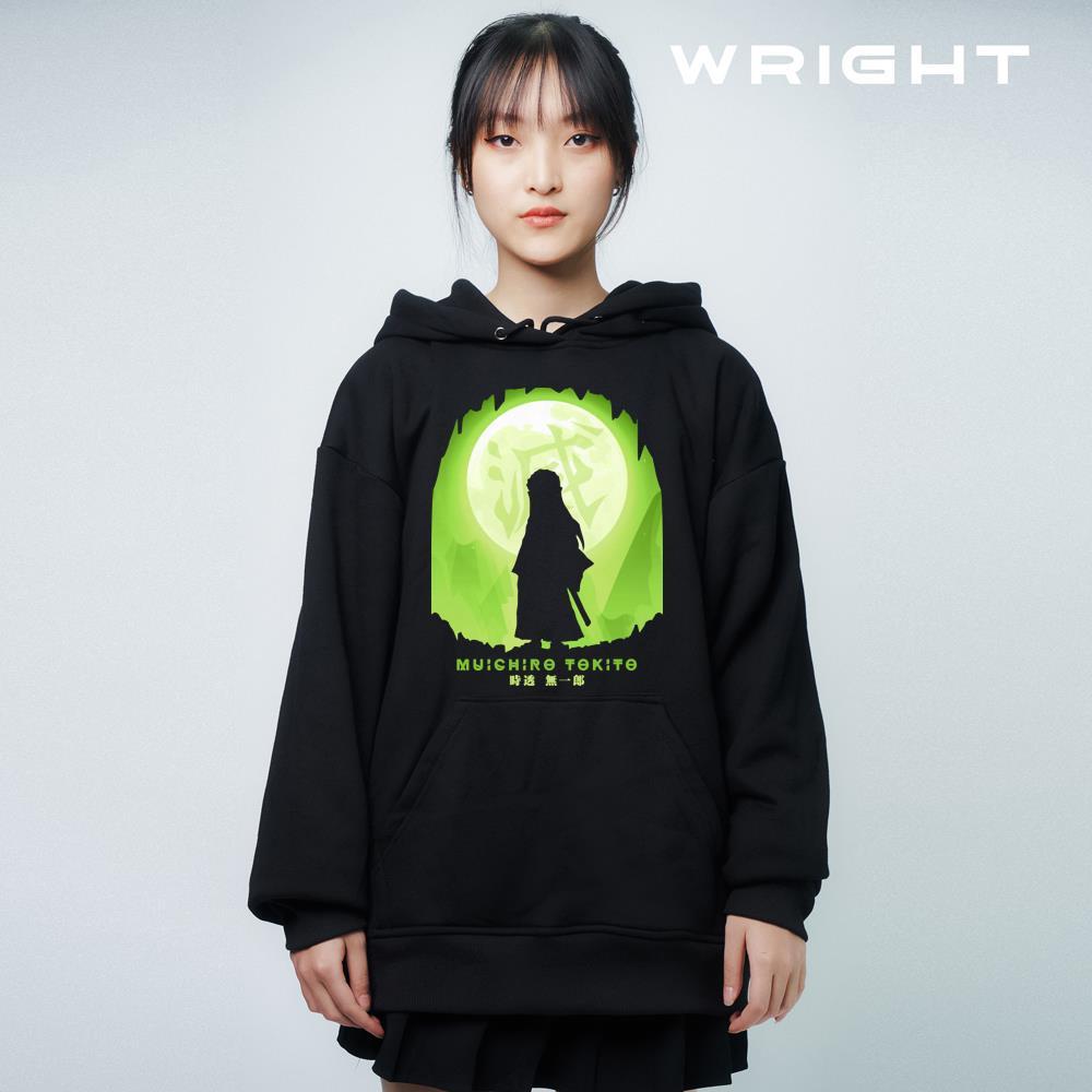 Áo hoodie anime muichiro tokito demon slayer in phong cách manga Wright oversize unisex