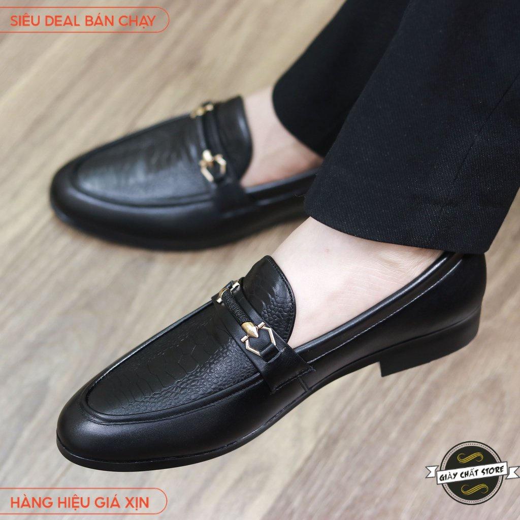 Giày lười nam, giày da nam Xoăn Shop g004