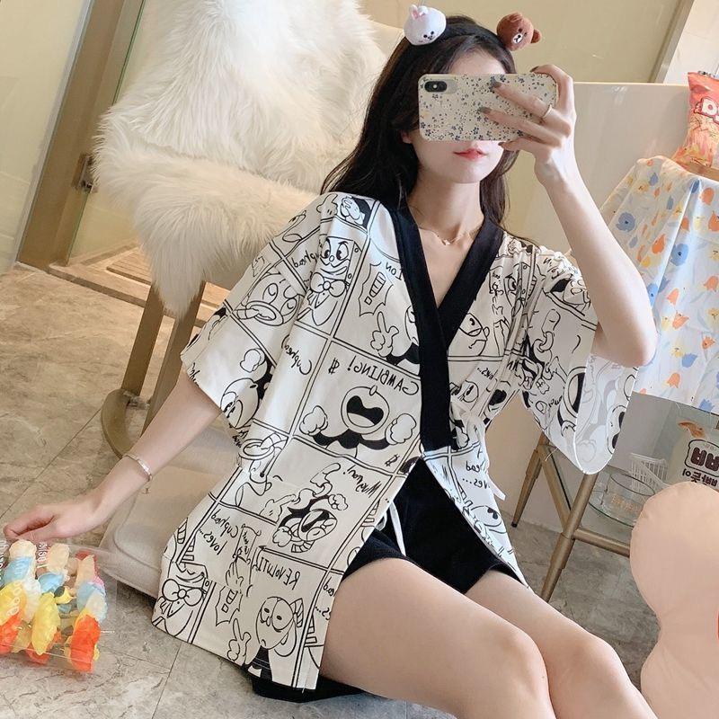 Bộ đồ - Đồ bộ bầu sau sinh cộc tay PIJAMA NHẬT BẢN chất thun sữa hoạt tiết dễ thương BĐ858