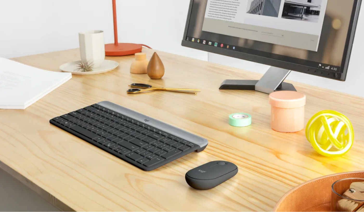 Bộ Bàn Phím Và Chuột Không Dây Logitech MK470 Slim - Hàng Chính Hãng