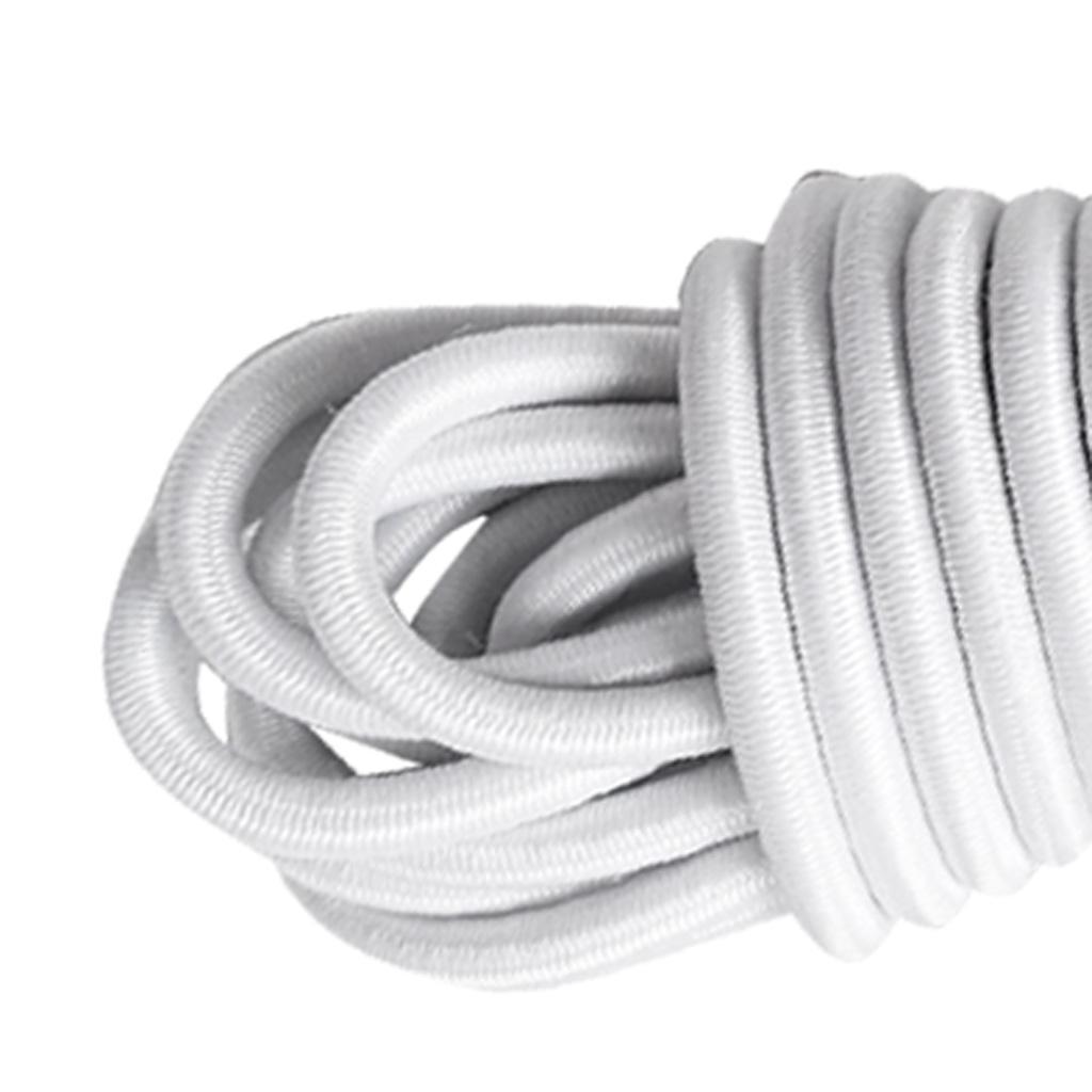 2x4mmx5m Elastic Bungee Rope Shock Cord Tie Down for Boat Trailer White