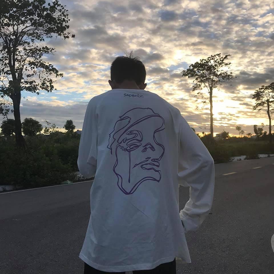 Áo thun unisex tay dài SADBOIZ SAD BOIZ SAD STORY Logo thêu cực hot 2021 || Hany shop