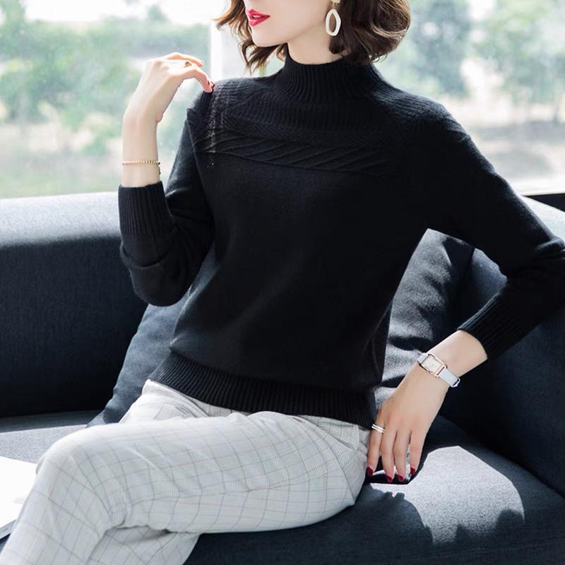MS325 Áo len cổ 3p ngực cách điệu len lông cừu siêu mềm dày dặn