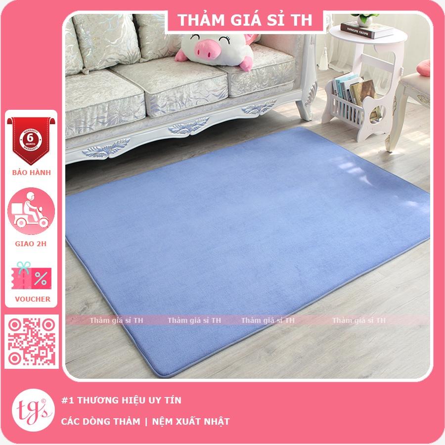 Thảm Nhung Màu Xanh Đậm | Thảm Trang Trí Phòng Khách - Phòng Ngủ - Thảm Trải Sofa - Thảm Dành Cho Bé