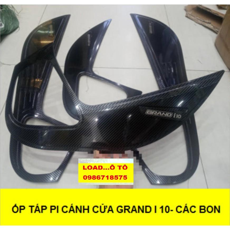 Ốp Tapli Cánh Cửa Huyndai Grand I10 2023-2021 Vân Carbon Cao Cấp