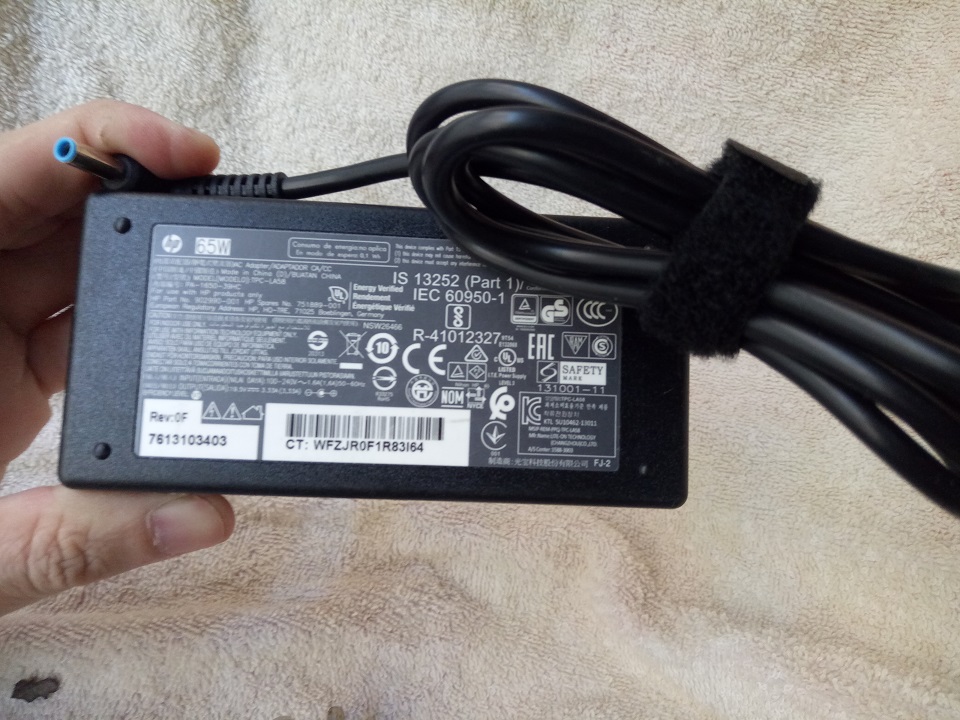 Sạc laptop HP 65w, 90w, 120w, 150w, 200w đầu kim nhỏ xanh 4.5mm x 3.0mm dùng cho laptop HP Envy Series, HP Pavilion X360, HP Chromebook 14 G1 - Hàng chính hãng