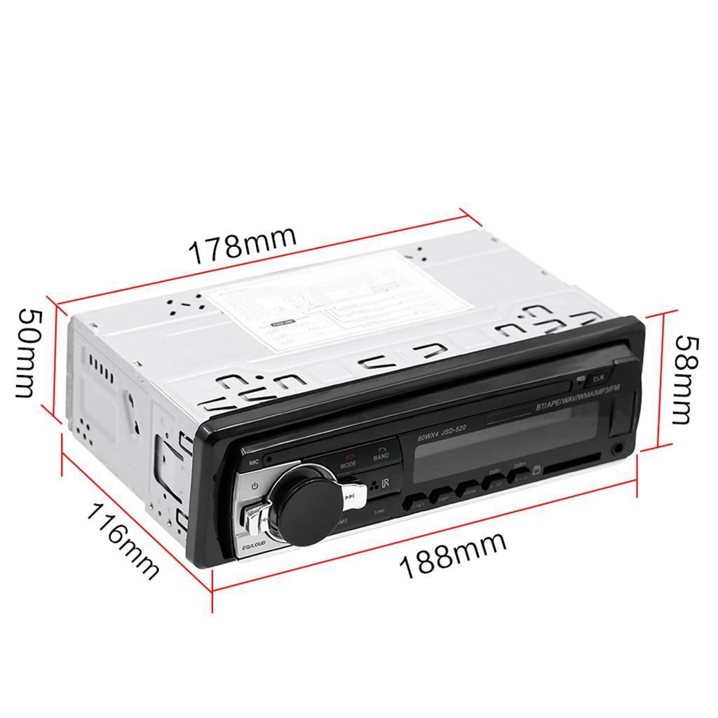 Car Audio Stereo MP3 Player JSD-520 Bluetooth In-Dash Stereo FM AUX Receiver