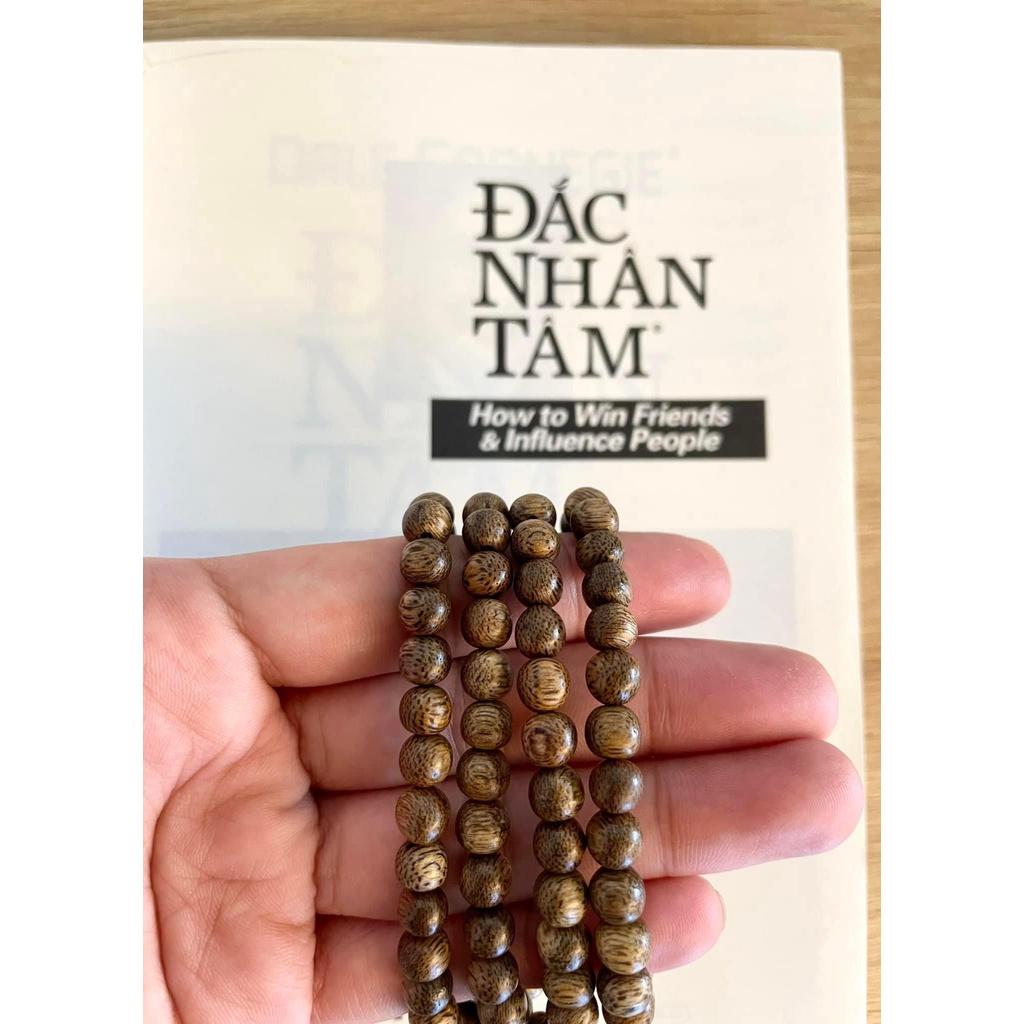 VÒNG TAY TRẦM HƯƠNG CHUỖI 108 HẠT ĐÃ TRÌ CHÚ MAY MẮN TẶNG KÈM HỘP GẤM SANG TRỌNG LA2
