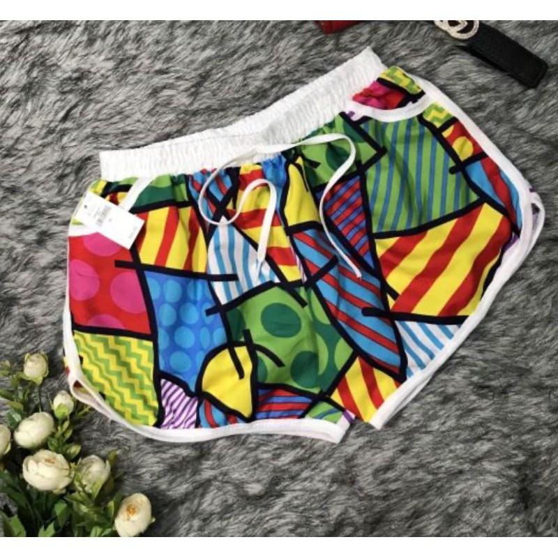 Quần short kate nhiều họa tiết