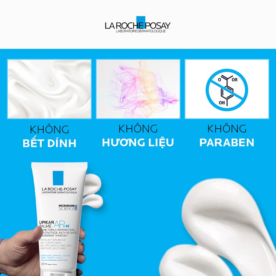 Kem Dưỡng làm dịu da cho da khô &amp; ngứa La Roche-Posay Lipikar Baume AP+ 200ml
