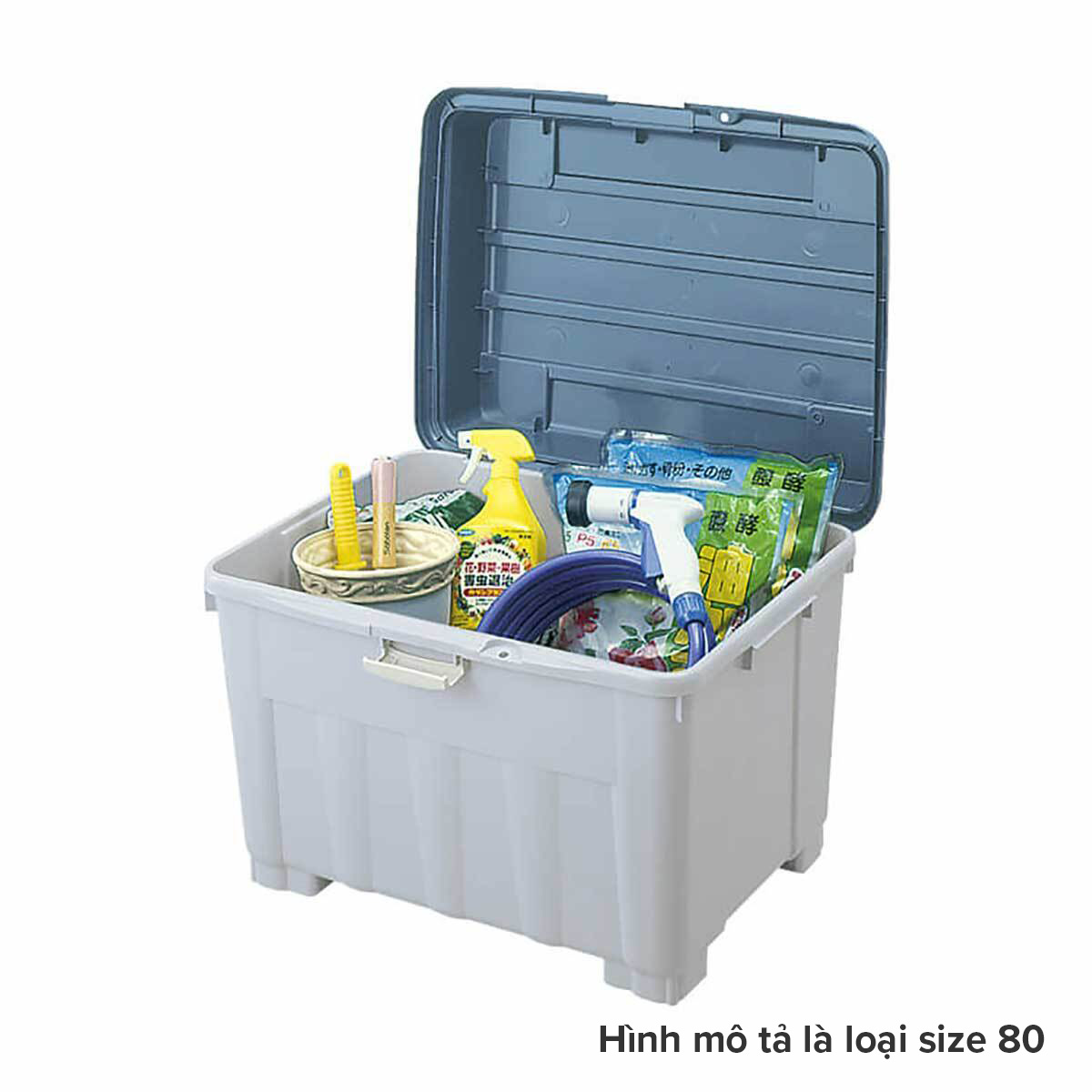 TENMA Thùng Nhựa Lưu Trữ Ngoài Trời JAPAN QUALITY, Dung Tích 80~120L,Có Lỗ Khóa,Lắp Được Bánh Xe