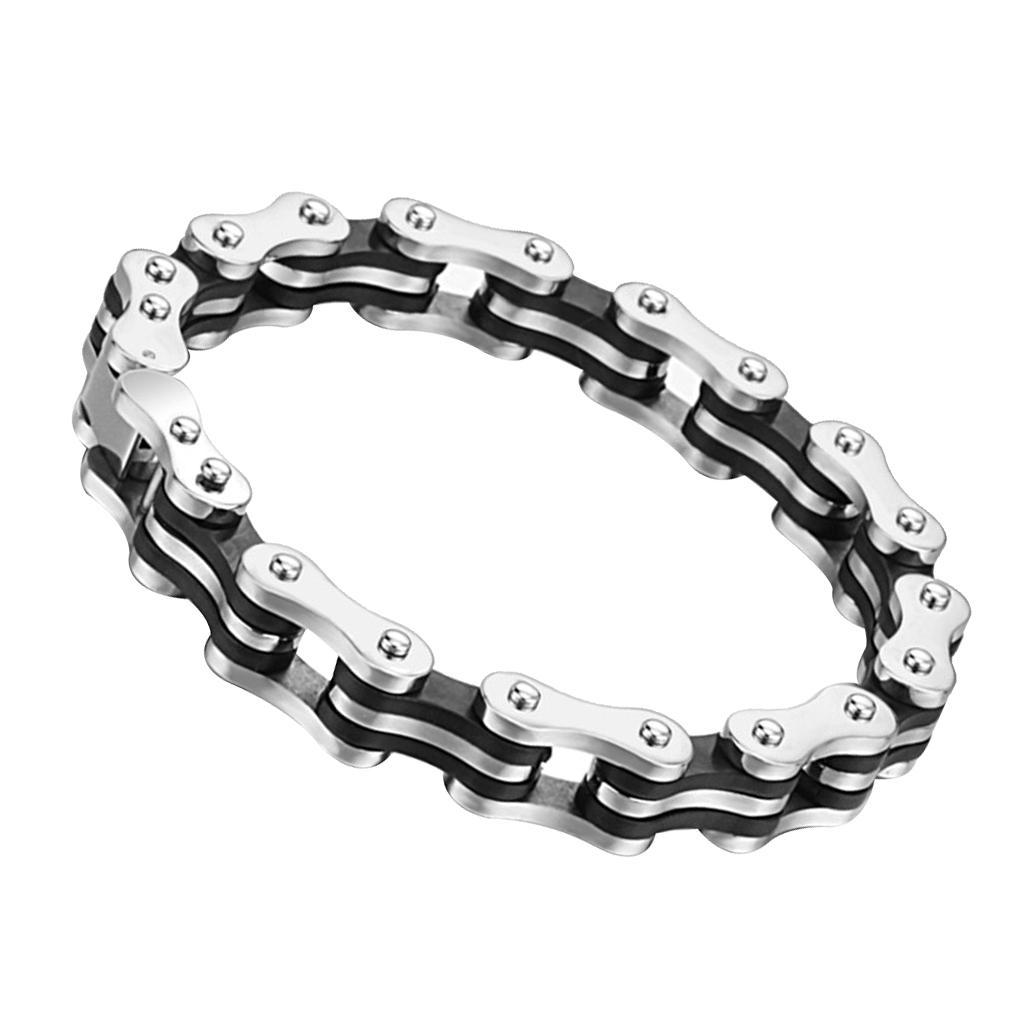 Bike  Chain Style Stainless Steel Mens Bracelet w/ Gift Box