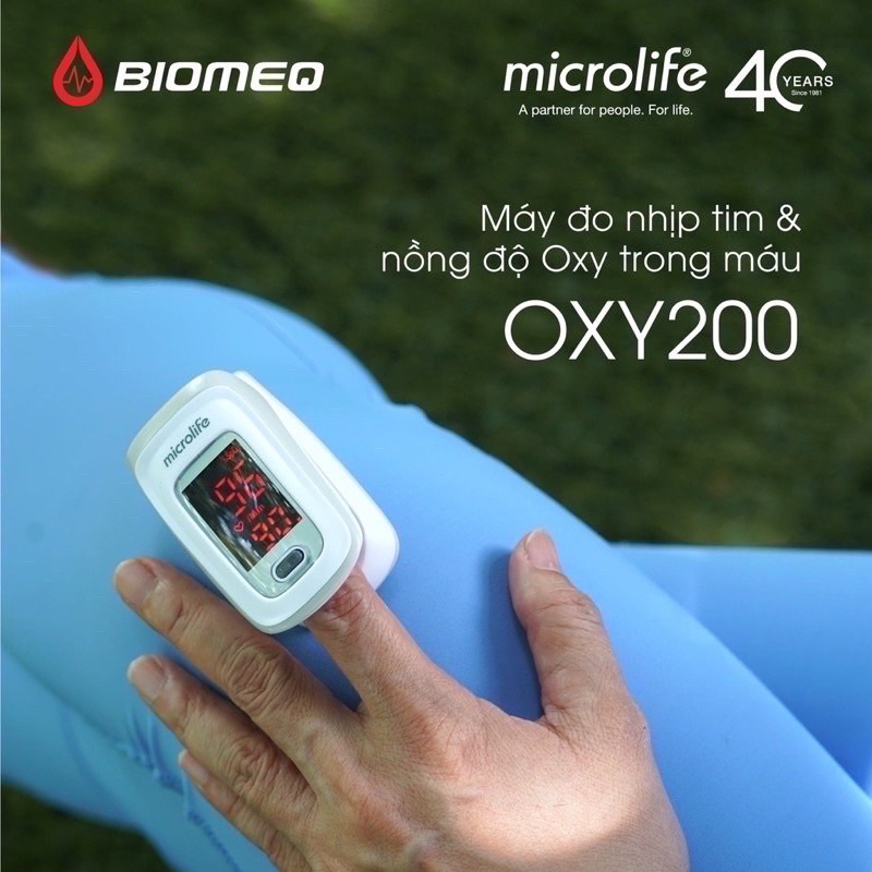Máy Đo Nồng Độ Oxy SPO2 Và Nhịp Tim Microlife OXY200 -VT0389