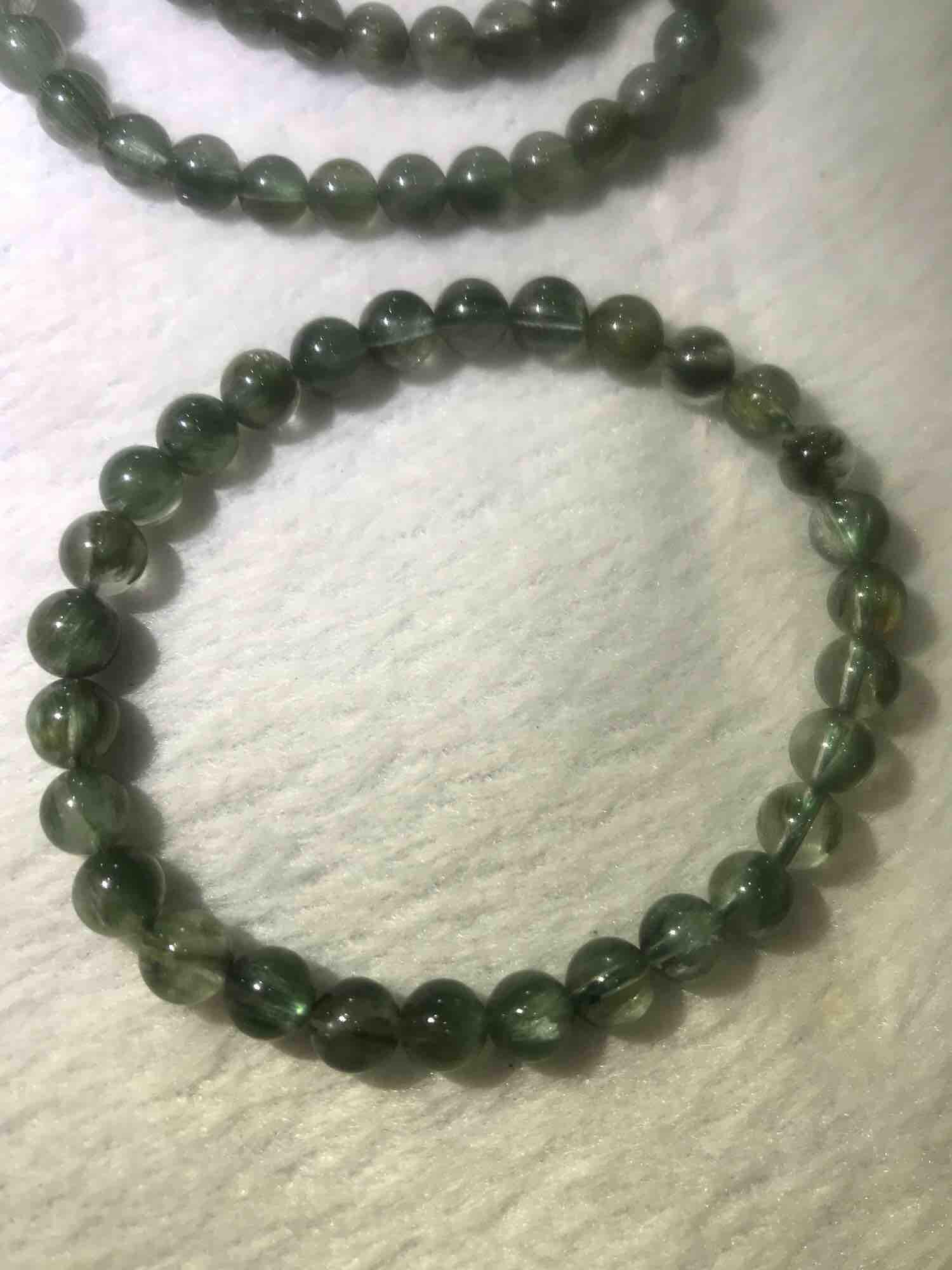 VÒNG THẠCH ANH TÓC XANH SIZE NHỎ 6LY NỮ MỆNH MỘC HỎA