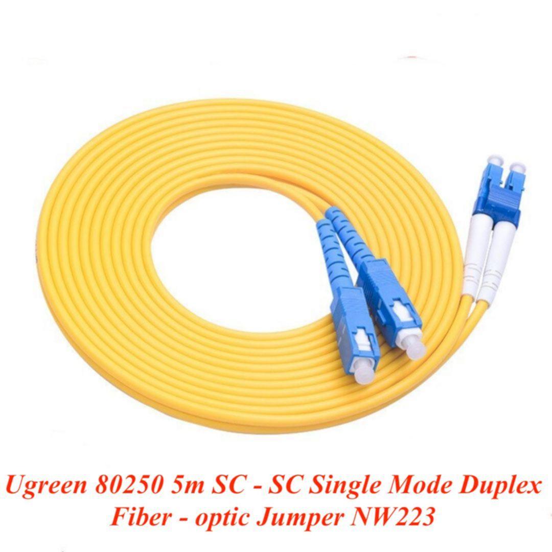 Ugreen UG80250NW223TK 5M SC-SC Màu vàng Cáp nhảy quang Single mode Duplex Fiber - HÀNG CHÍNH HÃNG