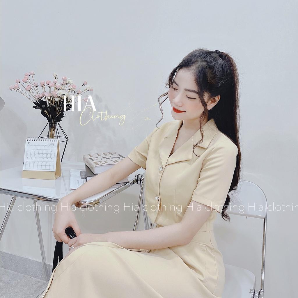 Set Áo Cổ Vest Chân Váy Dài| Thiết Kế Độc Quyền|HIA Clothing S405