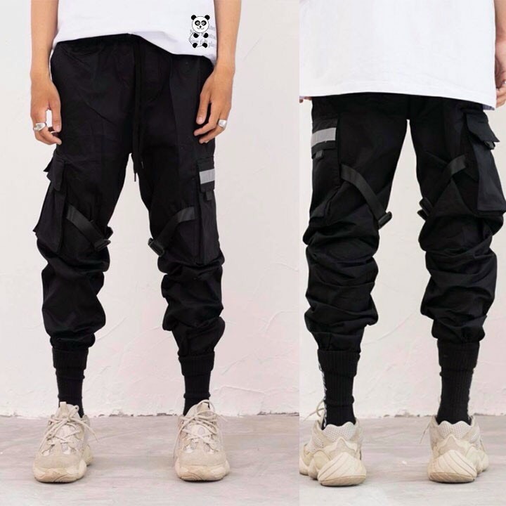 Quần Jogger Nam Kaki Túi Hộp Phản Quang Thời Trang Đường Phố Phong Cách Hiphop Năng Động Cá Tính