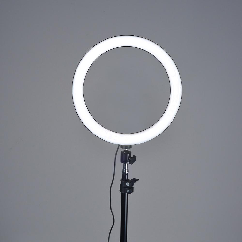 Đèn LED hình tròn giao diện USB 260mm có thể điều chỉnh độ sáng để chụp ảnh,trang điểm