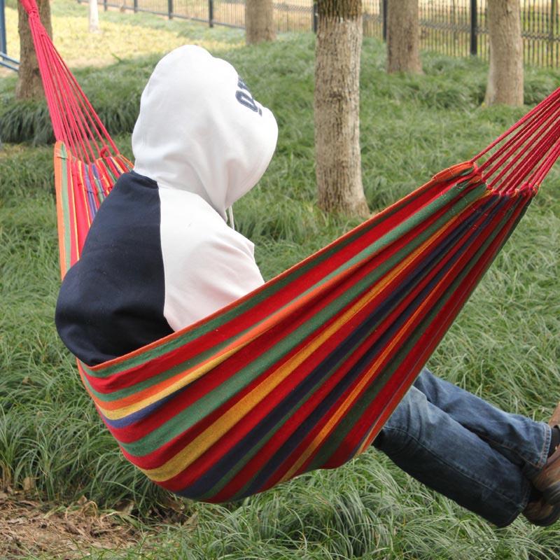 Di Động Võng Ngoài Trời Sân Vườn Võng Treo Giường Cho Nhà Du Lịch Cắm Trại Đi Bộ Đường Dài Đầm Xòe Vải Sọc Võng Đỏ