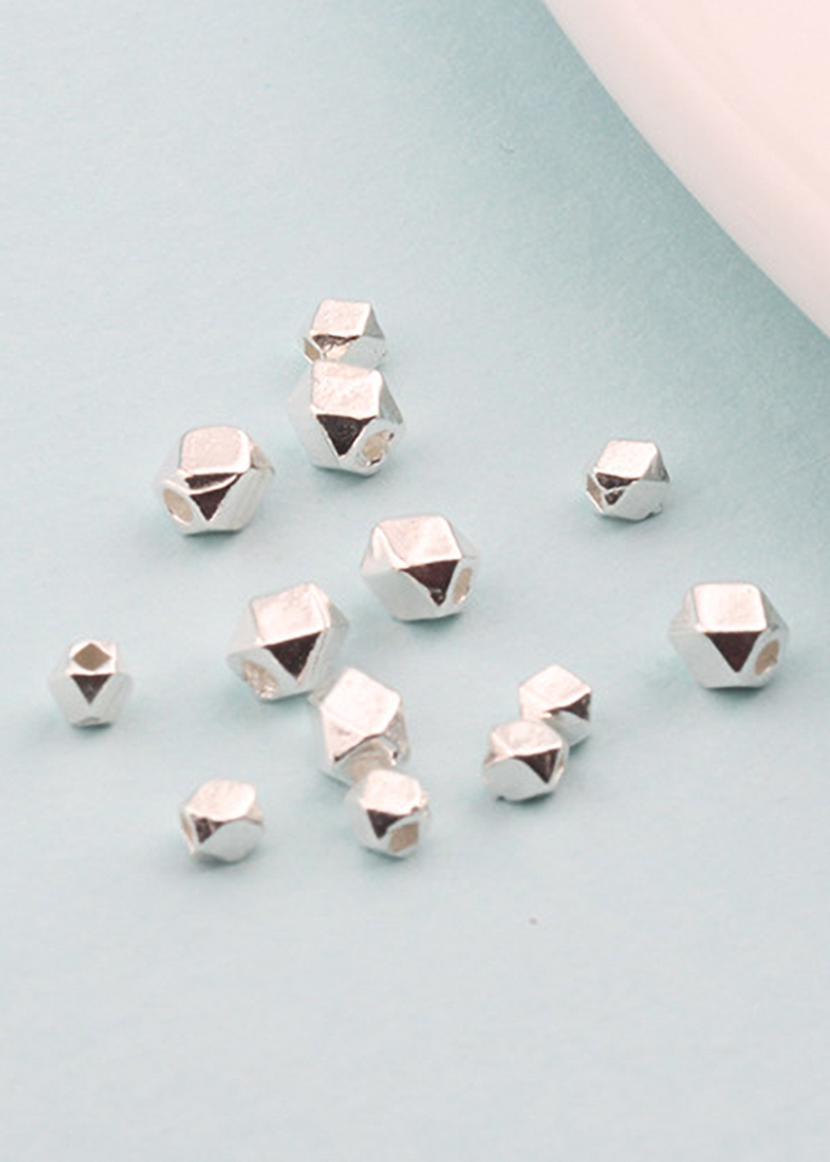 Combo charm bạc bi bát giác - Ngọc Quý Gemstones