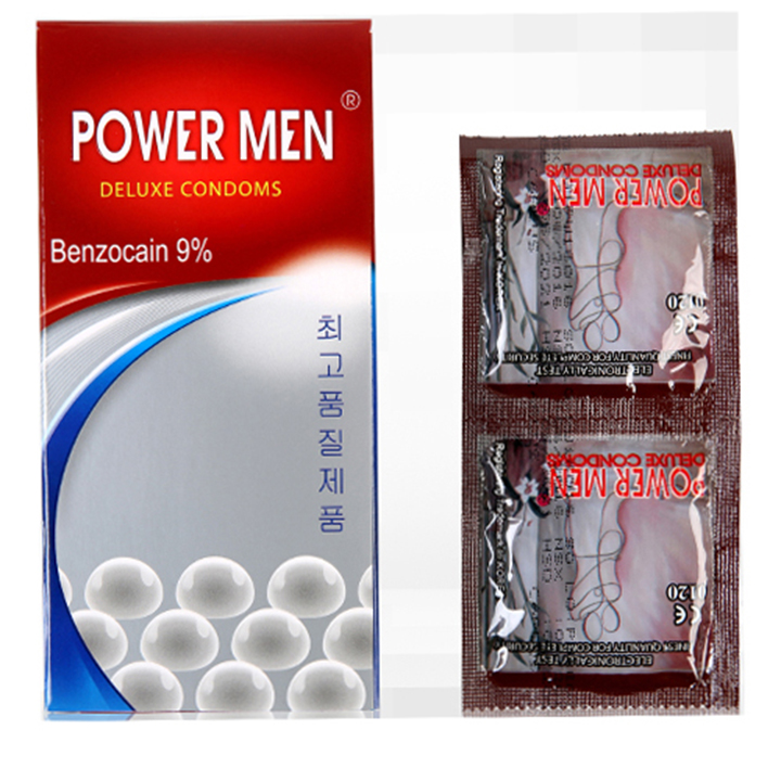 Bao Cao Su Lâu Ra Power Men Deluxe Condoms (H12) - Có Gai Kích Thích - 100% Hàng Chính Hãng - Che Tên Sản Phẩm