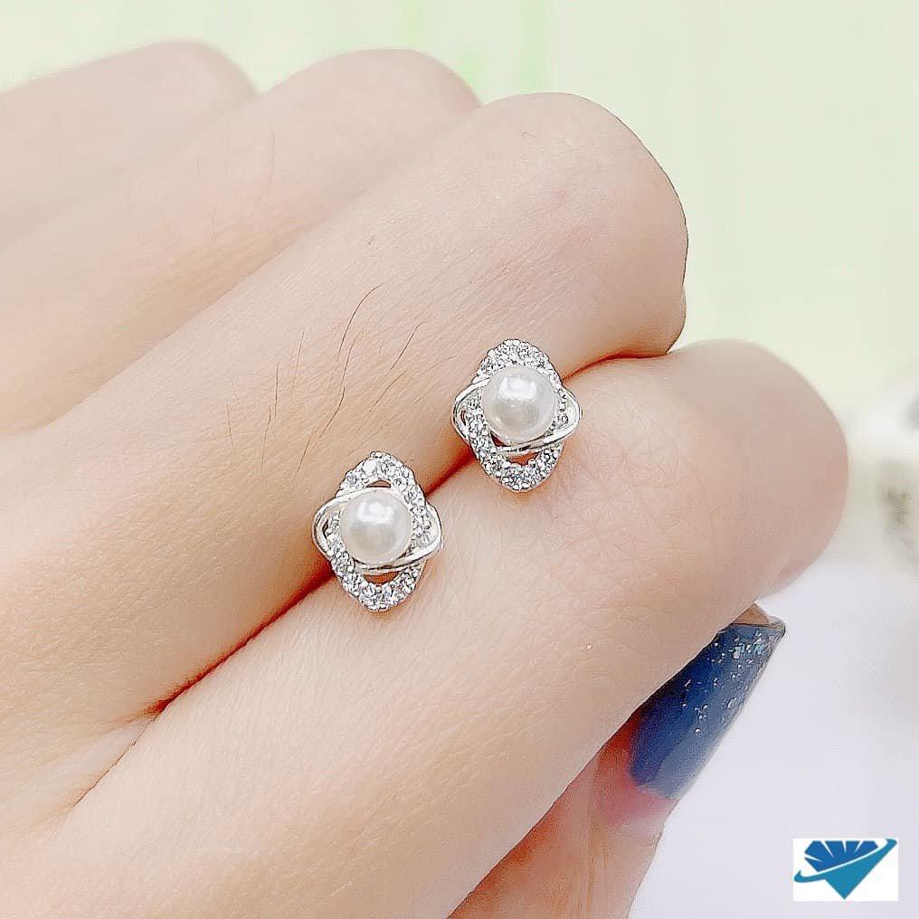 Khuyên tai bạc nữ bạc ý sang trọng cuốn hút, ACJ3590