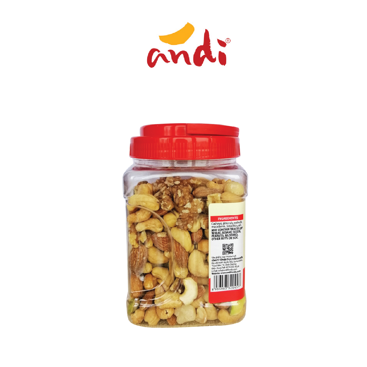 Hạt Hỗn Hợp Rang Muối Biển ANDI FANCY Hộp 450g