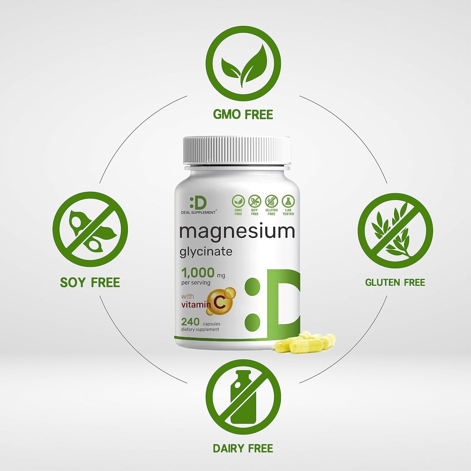 Magnesium Glycinate 1000mg With Vitamin C (240viên) Deal Supplement